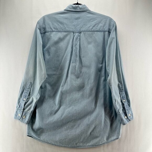 VTG Warner Bros. Shirt Adult XS Looney Tunes Denim Embroidered Button Down Blue - Picture 2 of 13